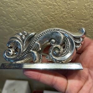 Brighton silver plated business cards or letters holder ,for home or office.GUC.